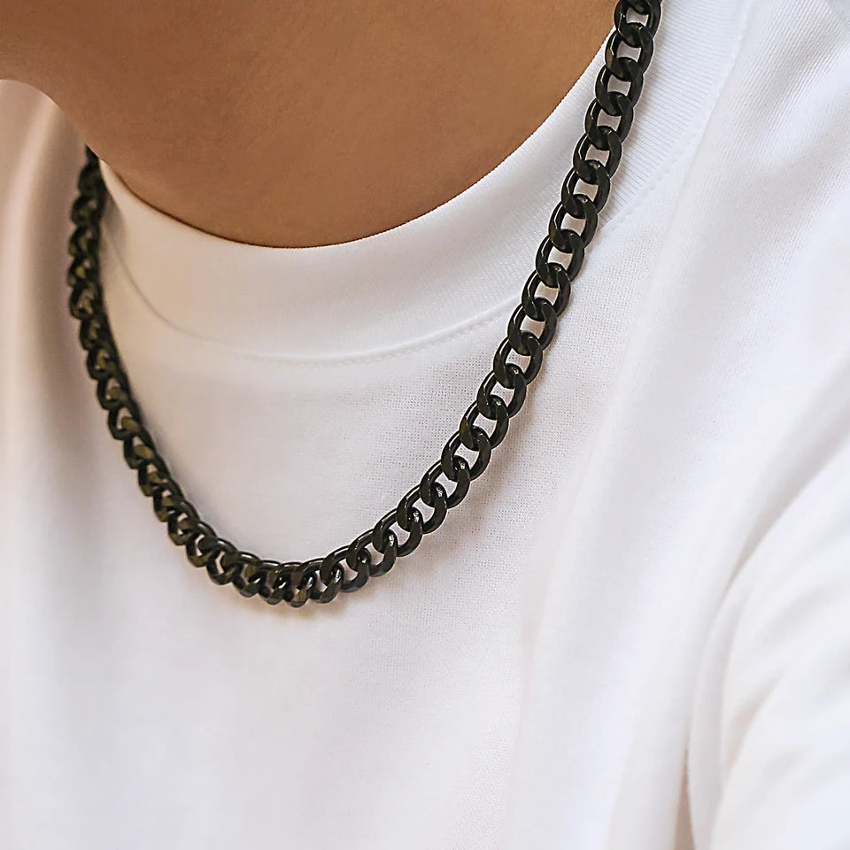 Miami Cuban Curb Chain Necklace For Boys