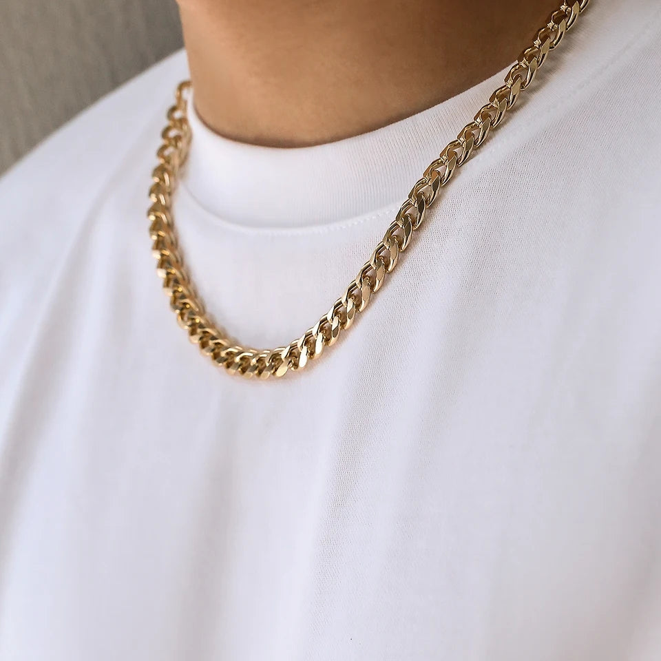 Miami Cuban Curb Chain Necklace For Boys