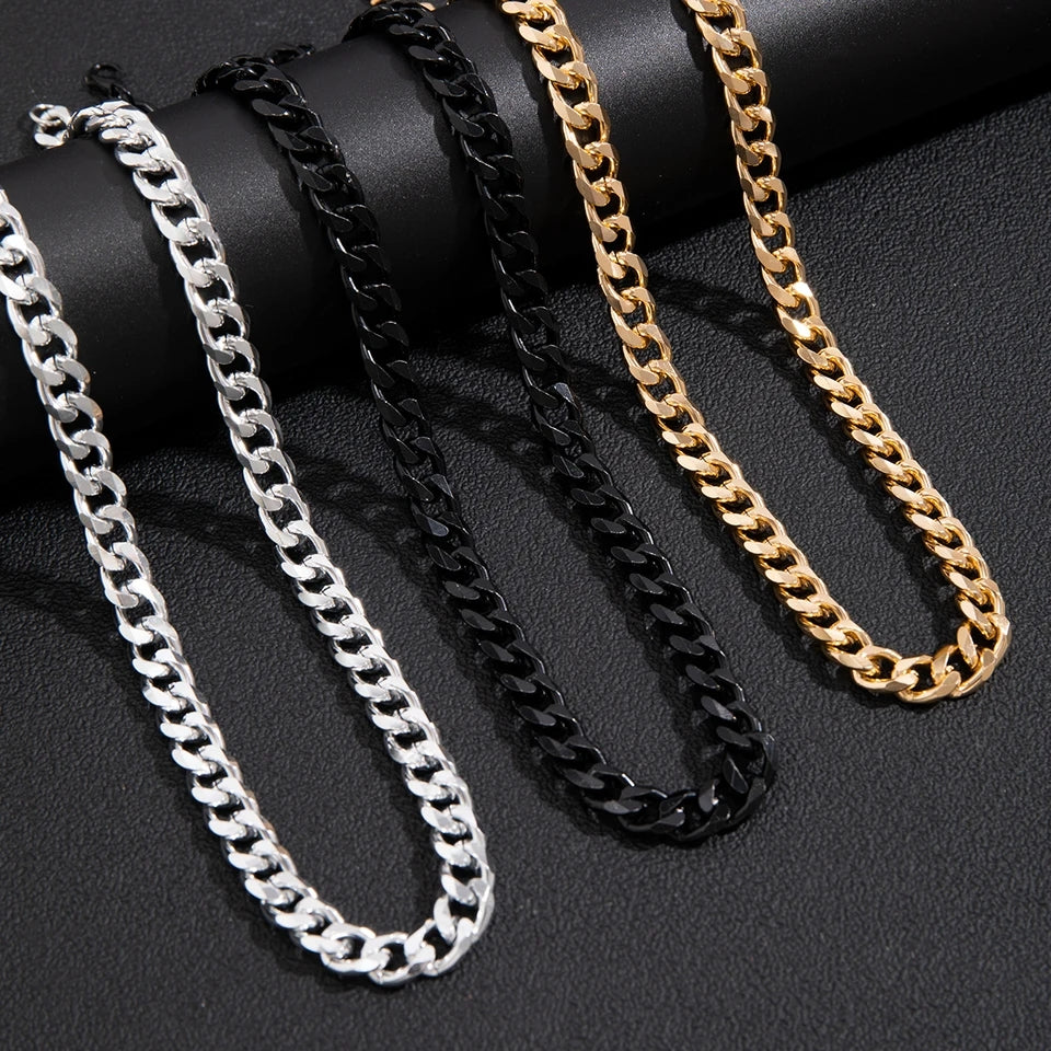 Miami Cuban Curb Chain Necklace For Boys